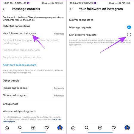 Your followers on Instagram انتخاب کنید