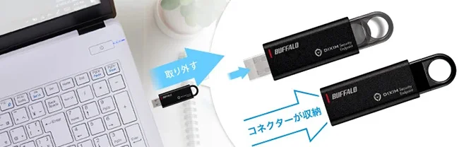 شرکت Buffalo فلش درایو USB جدیدی به نام RUF3-KEV را معرفی کرد که با آنتی‌ویروس سخت‌افزاری (داخلی) عرضه می‌شود تا از آلوده شدن به بدافزار و ویروس‌ها در امان بماند.