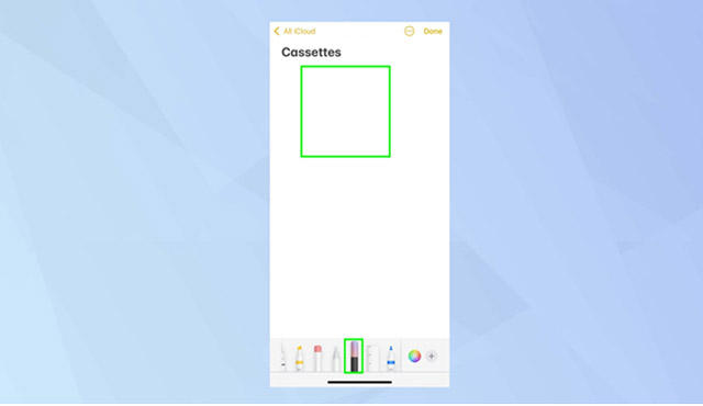 اپلیکیشن Notes را باز کرده و یک یادداشت باز کنید