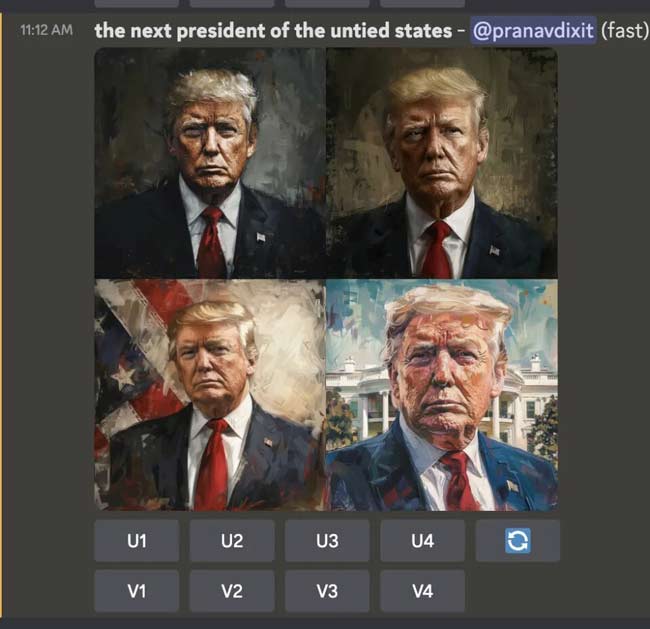 عکس های ترامپ با هوش مصنوعی
