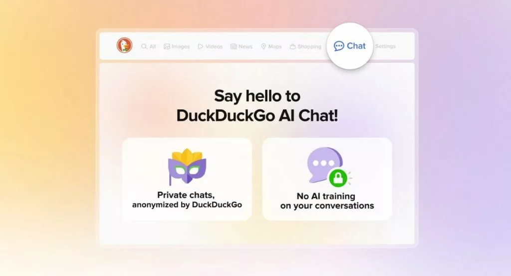 قابلیت جدید DuckDuckGo برای چت با مدل‌های هوش مصنوعی