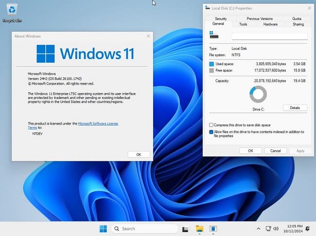 کاهش حجم Windows 11 24H2 به زیر 4 گیگابایت